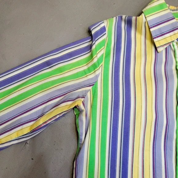 [EUC] Bright Stripe Blouse Size S - Picture 4 of 9